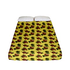 Cute Deer Pattern Yellow Fitted Sheet (full/ Double Size) by snowwhitegirl