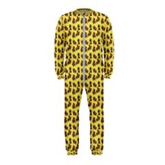 Cute Deer Pattern Yellow Onepiece Jumpsuit (kids) by snowwhitegirl