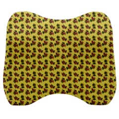 Cute Deer Pattern Yellow Velour Head Support Cushion by snowwhitegirl