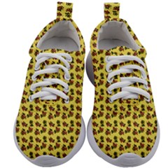 Cute Deer Pattern Yellow Kids Athletic Shoes by snowwhitegirl