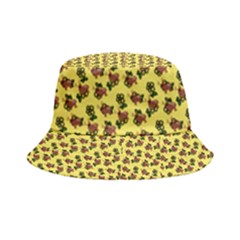 Cute Deer Pattern Yellow Inside Out Bucket Hat by snowwhitegirl