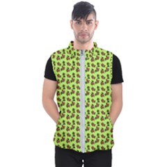 Cute Deer Pattern Green Men s Puffer Vest