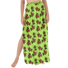 Cute Deer Pattern Green Maxi Chiffon Tie-up Sarong by snowwhitegirl