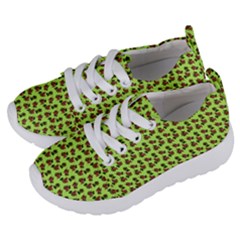 Cute Deer Pattern Green Kids  Lightweight Sports Shoes by snowwhitegirl