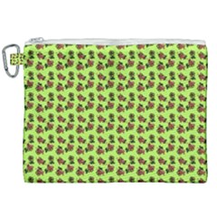 Cute Deer Pattern Green Canvas Cosmetic Bag (xxl) by snowwhitegirl