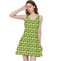 Cute Deer Pattern Green Inside Out Racerback Dress View1