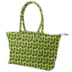 Cute Deer Pattern Green Canvas Shoulder Bag by snowwhitegirl