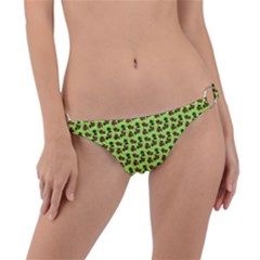 Cute Deer Pattern Green Ring Detail Bikini Bottom by snowwhitegirl