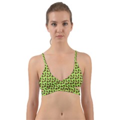 Cute Deer Pattern Green Wrap Around Bikini Top by snowwhitegirl