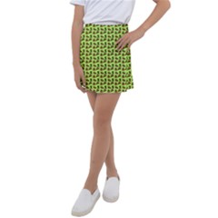 Cute Deer Pattern Green Kids  Tennis Skirt by snowwhitegirl