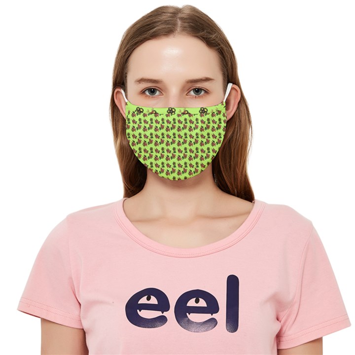 Cute Deer Pattern Green Cloth Face Mask (Adult)