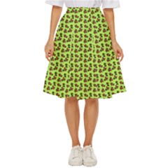 Cute Deer Pattern Green Classic Short Skirt