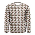 Cute Deer Pattern White Men s Long Sleeve Tee View1