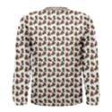 Cute Deer Pattern White Men s Long Sleeve Tee View2