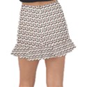 Cute Deer Pattern White Fishtail Mini Chiffon Skirt View2