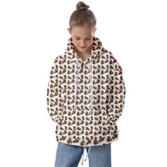 Cute Deer Pattern White Kids  Oversized Hoodie by snowwhitegirl