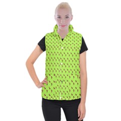 Kawaii Cute Deer Green Women s Button Up Vest