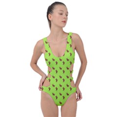 Kawaii Cute Deer Green Side Cut Out Swimsuit by snowwhitegirl