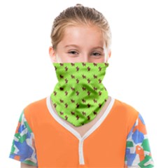 Kawaii Cute Deer Green Face Covering Bandana (kids) by snowwhitegirl