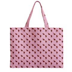 Kawaii Cute Deer Pink Zipper Mini Tote Bag by snowwhitegirl