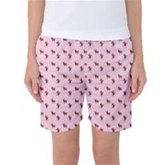 Kawaii Cute Deer Pink Women s Basketball Shorts by snowwhitegirl