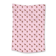 Kawaii Cute Deer Pink Small Tapestry