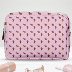 Kawaii Cute Deer Pink Make Up Pouch (medium) by snowwhitegirl