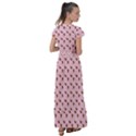 Kawaii Cute Deer Pink Flutter Sleeve Maxi Dress View2