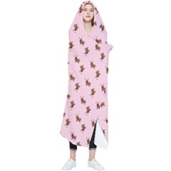 Kawaii Cute Deer Pink Wearable Blanket by snowwhitegirl