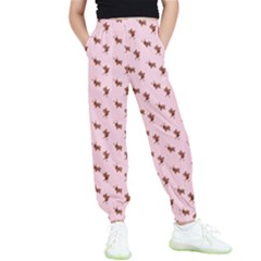 Kawaii Cute Deer Pink Kids  Elastic Waist Pants