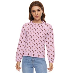 Kawaii Cute Deer Pink Women s Long Sleeve Raglan Tee