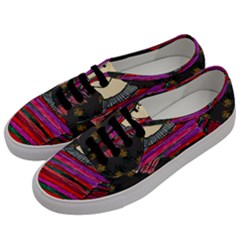 Floral Band Goth Girl Grey Bg Men s Classic Low Top Sneakers by snowwhitegirl