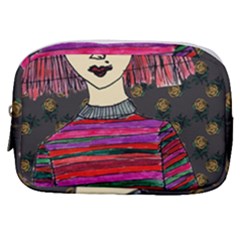 Floral Band Goth Girl Grey Bg Make Up Pouch (small) by snowwhitegirl