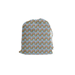 Girl Blue Drawstring Pouch (small) by snowwhitegirl