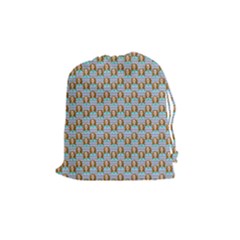 Girl Blue Drawstring Pouch (medium) by snowwhitegirl