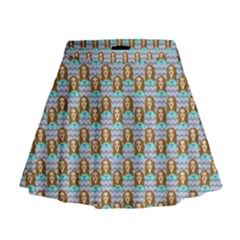 Girl Blue Mini Flare Skirt by snowwhitegirl