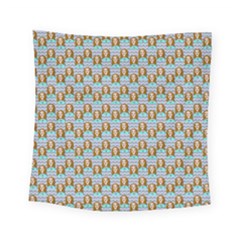 Girl Blue Square Tapestry (small)