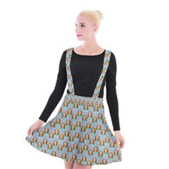 Girl Blue Suspender Skater Skirt by snowwhitegirl