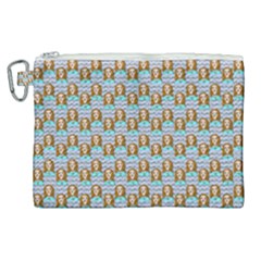 Girl Blue Canvas Cosmetic Bag (xl) by snowwhitegirl