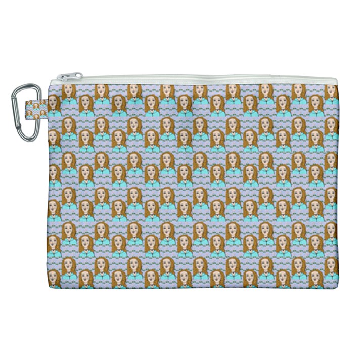 Girl Blue Canvas Cosmetic Bag (XL)