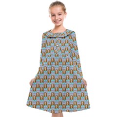 Girl Blue Kids  Midi Sailor Dress by snowwhitegirl