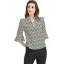 Girl Blue Loose Horn Sleeve Chiffon Blouse View1