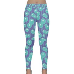 Blue Dandelions  Cute Plants Classic Yoga Leggings by SychEva