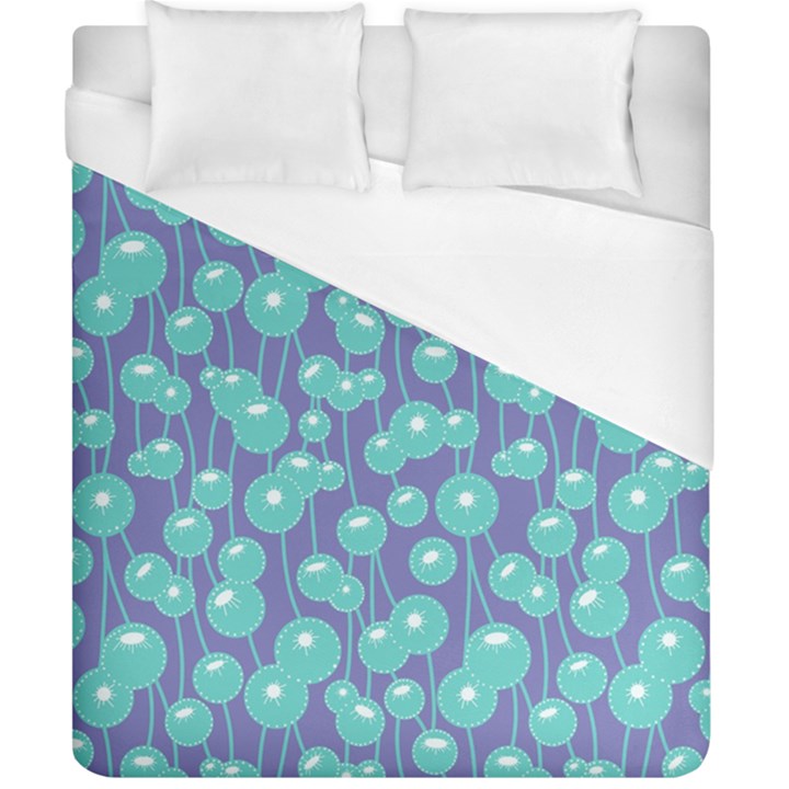 Blue Dandelions  Cute Plants Duvet Cover (California King Size)