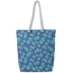 Blue Dandelions  Cute Plants Full Print Rope Handle Tote (small) by SychEva