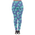 Blue Dandelions  Cute Plants Lightweight Velour Leggings View2