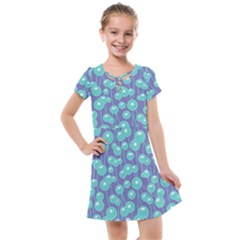 Blue Dandelions  Cute Plants Kids  Cross Web Dress by SychEva