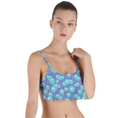 Blue Dandelions  Cute Plants Layered Top Bikini Top  by SychEva