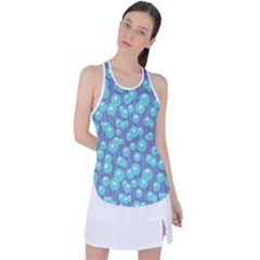 Blue Dandelions  Cute Plants Racer Back Mesh Tank Top by SychEva