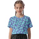 Blue Dandelions  Cute Plants Kids  Basic Tee View1